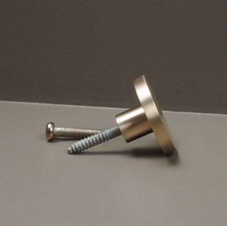 Messingfarvet metal knop/knage